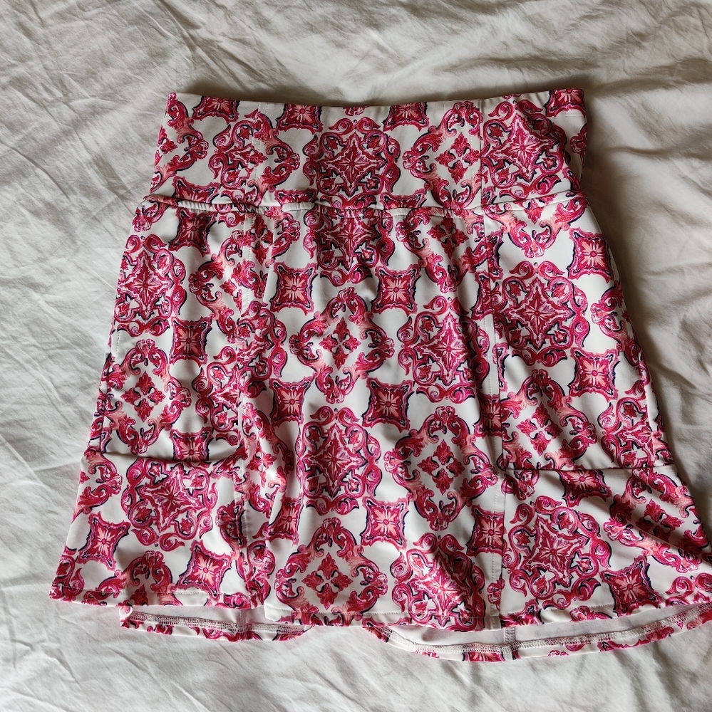 Fairway & Greene Pink and White Golf Skirt Skirt S
